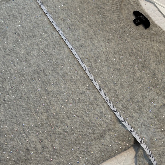 J. Crew Light Gray Sweater with Sparkle Accents - xs NWT - Picture 12 of 16